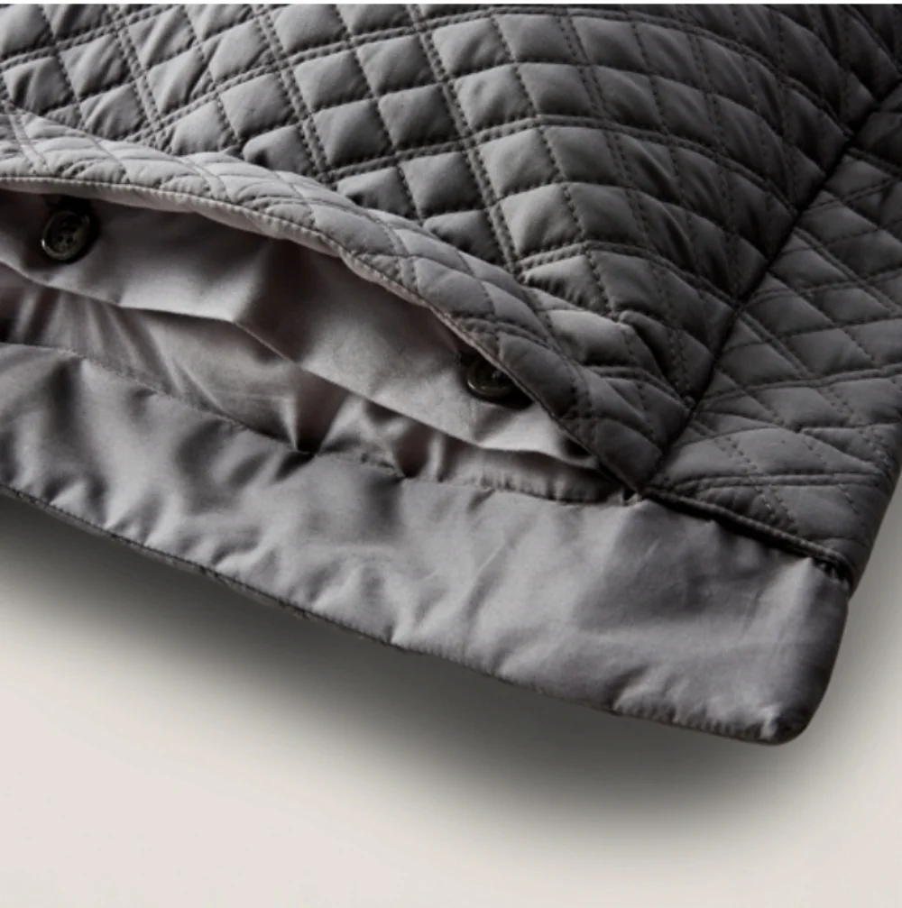 Ralph Lauren Home Argyle Quilted Euro Sham Graphite 26x26